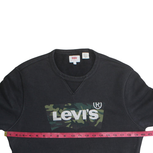 Levi's Men's Black Camouflage Logo Pullover Sweatshirt Size S