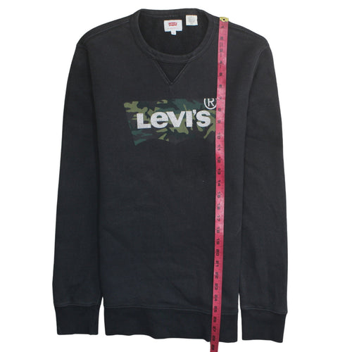 Levi's Men's Black Camouflage Logo Pullover Sweatshirt Size S