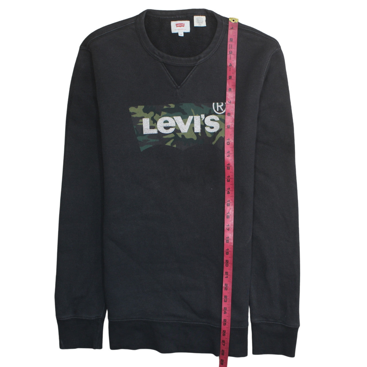 Levi's Men's Black Camouflage Logo Pullover Sweatshirt Size S