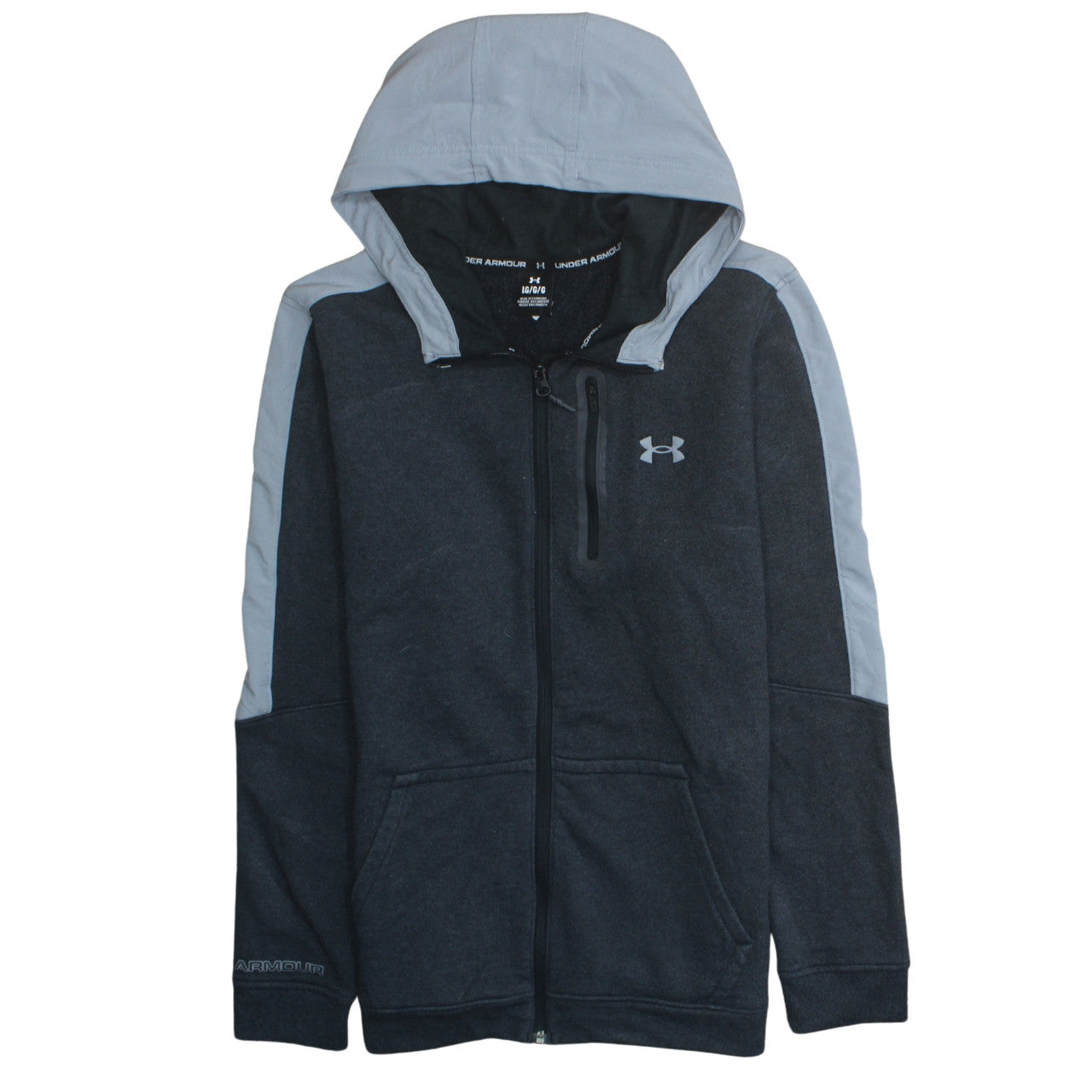 Under Armour Men's Grey Full Zip Hooded Sweatshirt Size L