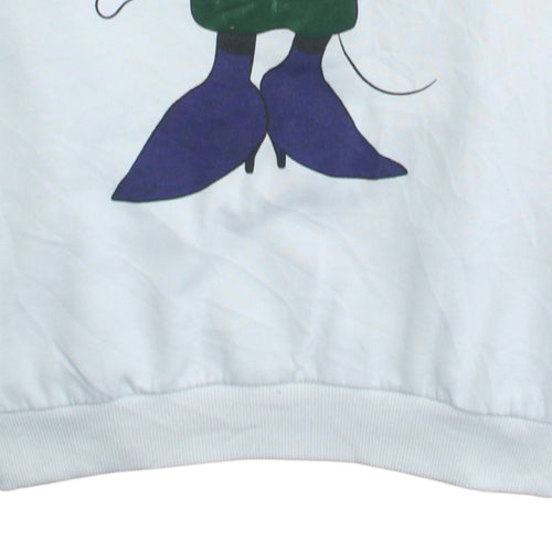 Zara Disney Women White Minnie Mouse Sweatshirt Size 10