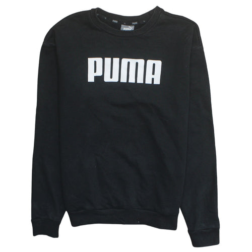 Puma Womens Black XS Pullover Sweatshirt Crew Neck Long Sleeve Casual