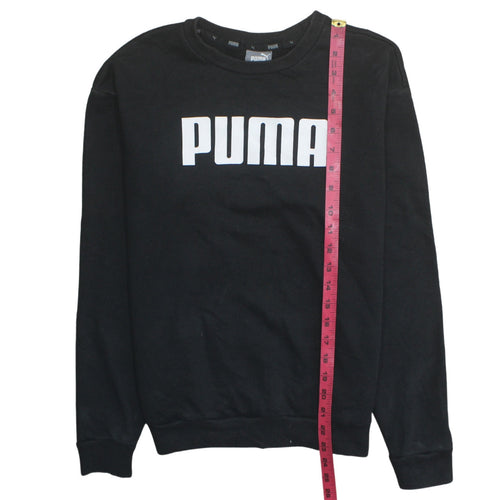 Puma Womens Black XS Pullover Sweatshirt Crew Neck Long Sleeve Casual