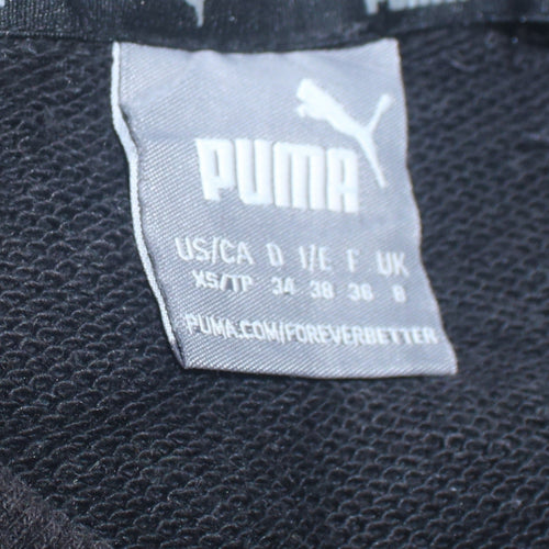 Puma Womens Black XS Pullover Sweatshirt Crew Neck Long Sleeve Casual