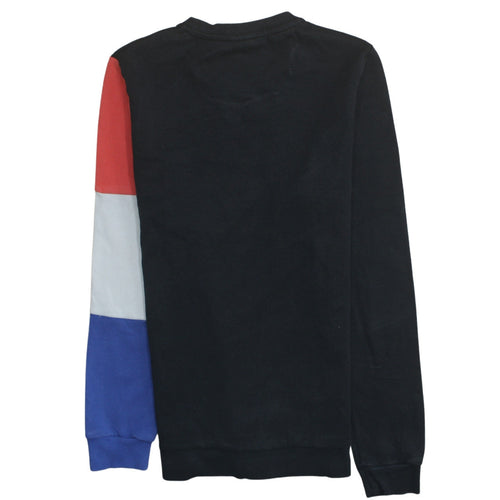 Le Coq Sportif Men's Black Tricolour Crew Neck Sweatshirt M