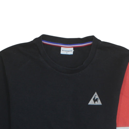 Le Coq Sportif Men's Black Tricolour Crew Neck Sweatshirt M