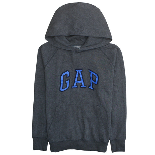 GAP Men's Grey Pullover Hoodie Small College Logo Fleece Sweatshirt