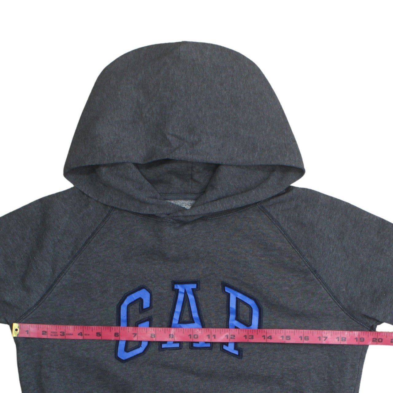 GAP Men's Grey Pullover Hoodie Small College Logo Fleece Sweatshirt