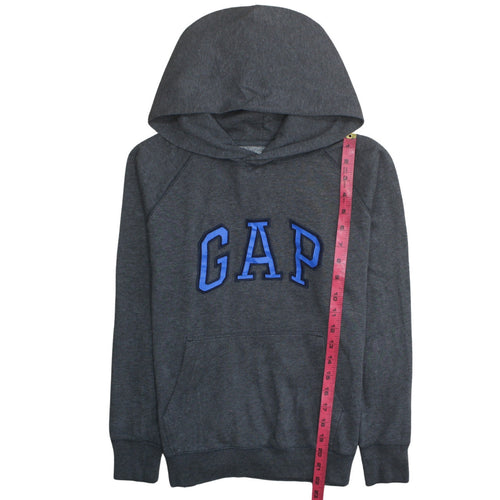 GAP Men's Grey Pullover Hoodie Small College Logo Fleece Sweatshirt
