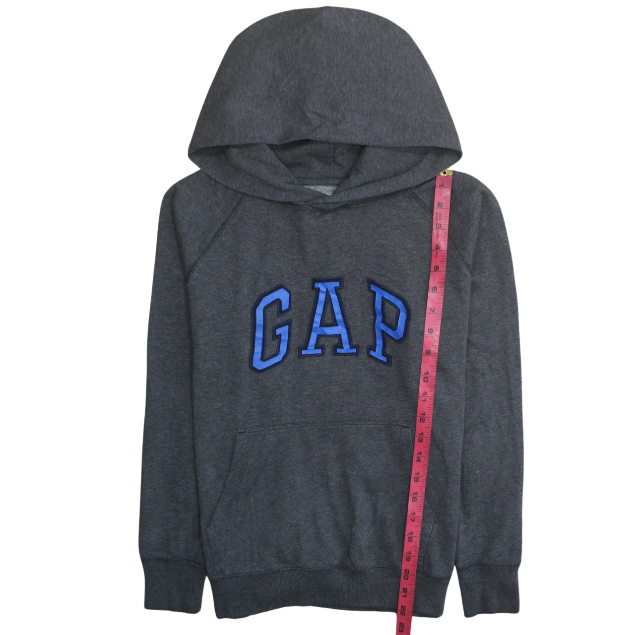 GAP Men's Grey Pullover Hoodie Small College Logo Fleece Sweatshirt