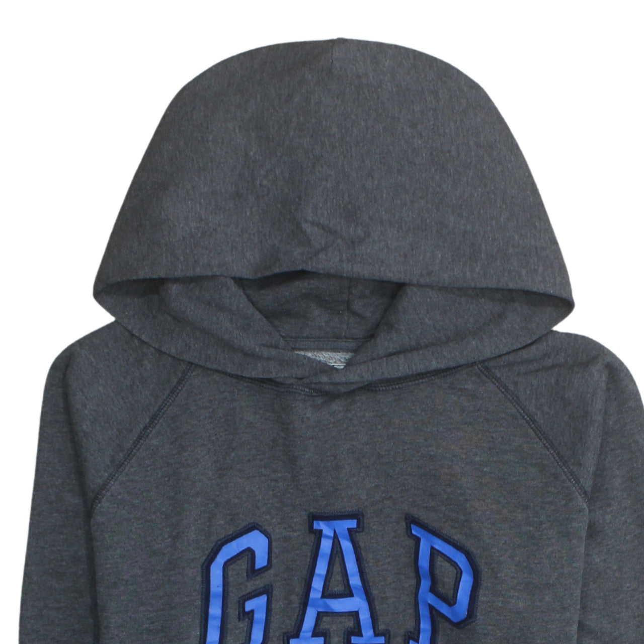 GAP Men's Grey Pullover Hoodie Small College Logo Fleece Sweatshirt