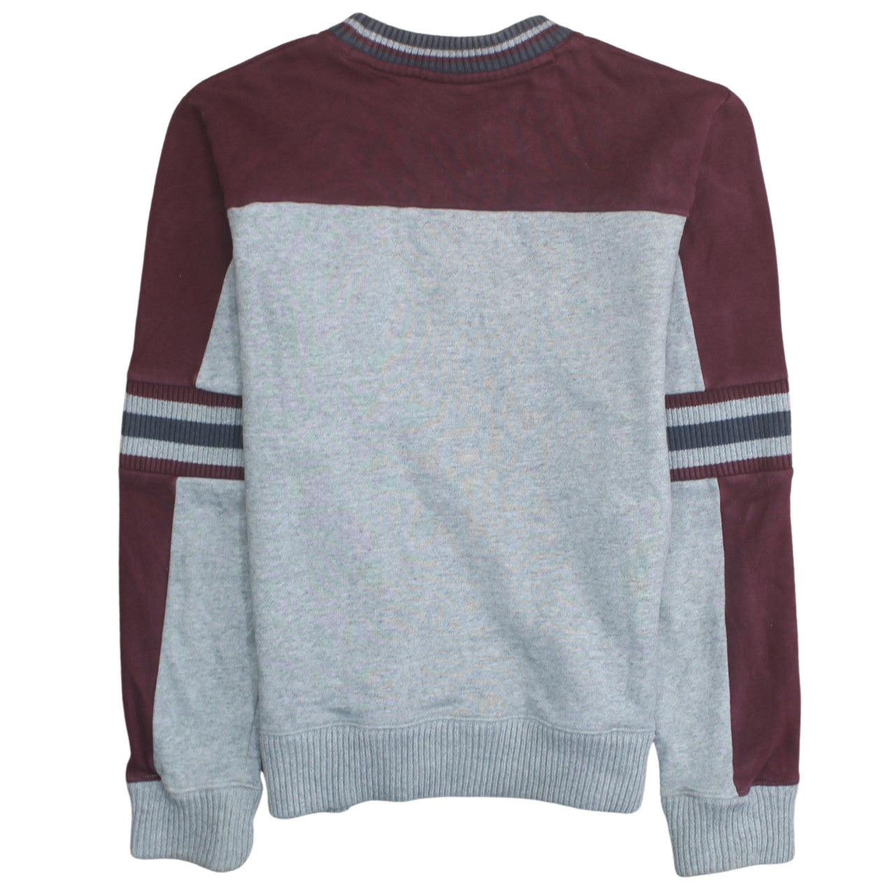 Champion Men’s Grey Burgundy Crew Neck Sweatshirt Medium Pullover Logo