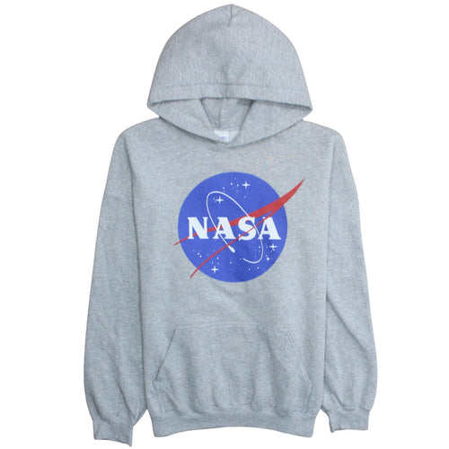 Gildan Men's Grey NASA Pullover Hoodie XL Heavyweight Fleece