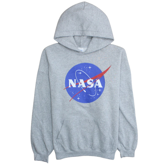 Gildan Men's Grey NASA Pullover Hoodie XL Heavyweight Fleece