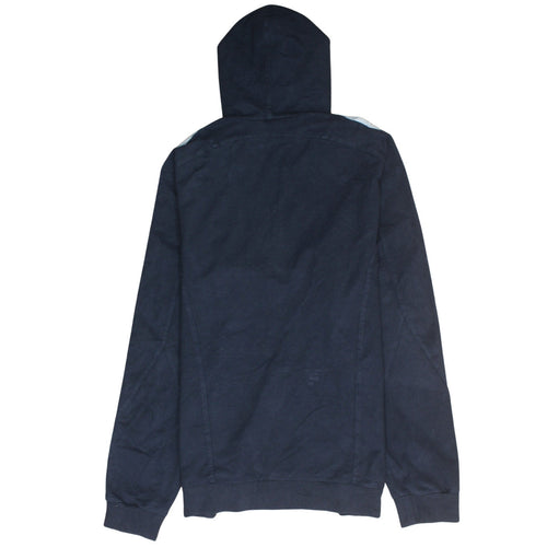 Adidas Mens Blue 1/2 Zip Hooded Sweatshirt L Sportswear Hoodie