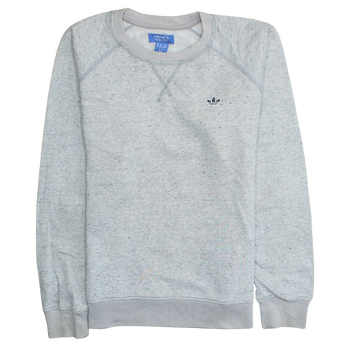 Adidas Mens Grey Crew Neck Pullover Sweatshirt Size M