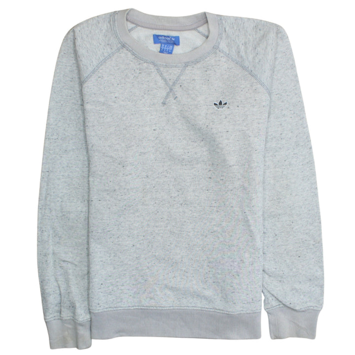 Adidas Mens Grey Crew Neck Pullover Sweatshirt Size M