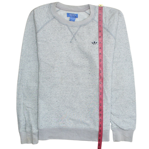 Adidas Mens Grey Crew Neck Pullover Sweatshirt Size M