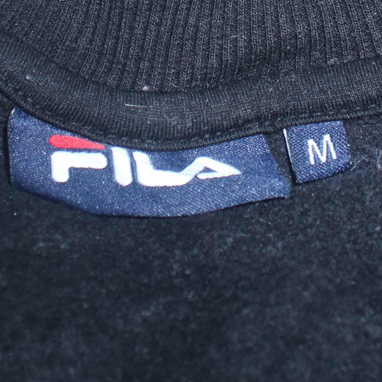 Fila Women's Black Graphic Print Pullover Sweatshirt Size M