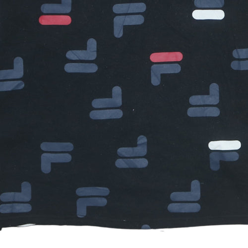 Fila Women's Black Graphic Print Pullover Sweatshirt Size M