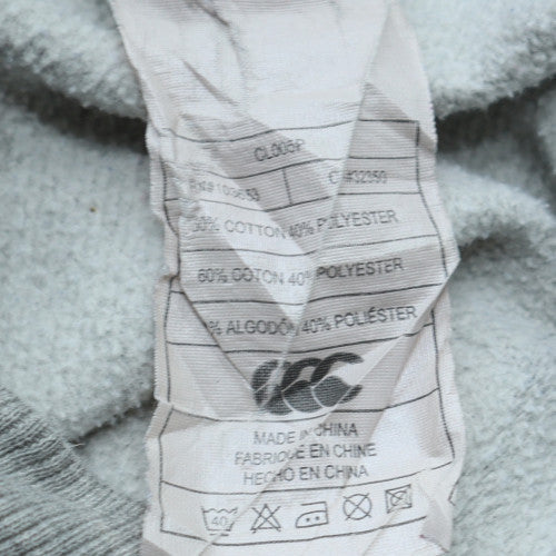 Canterbury Mens Grey Small Pullover Rugby University Hoodie