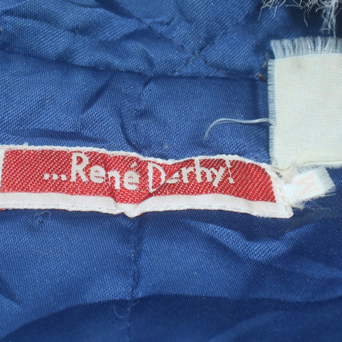 René Derhy Women’s Beige Embroidered Parka Coat Size L Hooded Winter