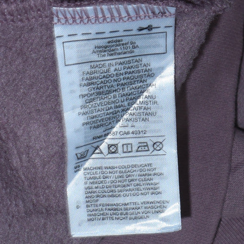 Adidas Womens Brown Pullover Hoodie Size 12 Cotton Blend