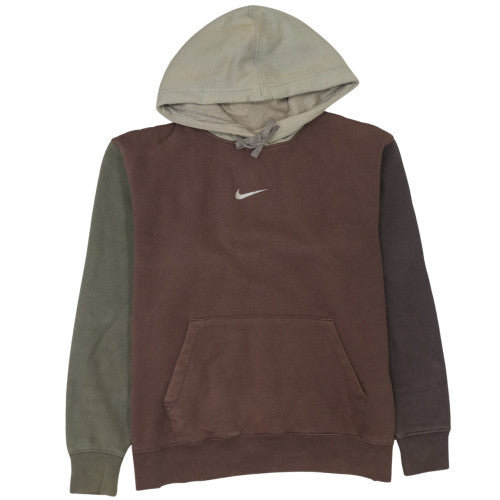 Nike Women’s Brown Colourblock Pullover Hoodie Size L