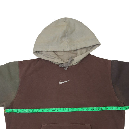 Nike Women’s Brown Colourblock Pullover Hoodie Size L