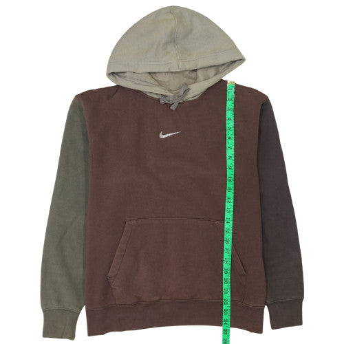 Nike Women’s Brown Colourblock Pullover Hoodie Size L