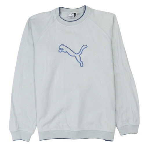 Puma Men's Light Blue Crew Neck Sweatshirt Size S