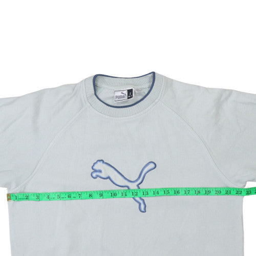 Puma Men's Light Blue Crew Neck Sweatshirt Size S
