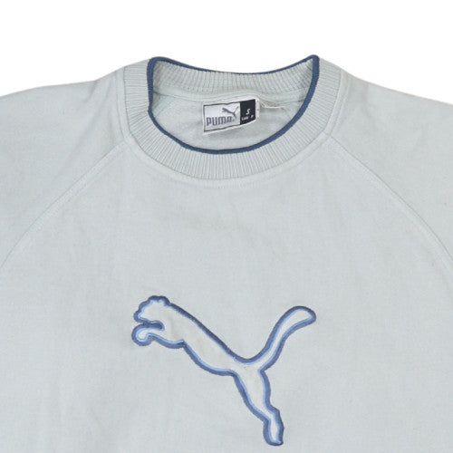 Puma Men's Light Blue Crew Neck Sweatshirt Size S
