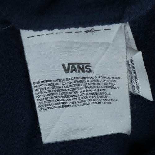 Vans Men's Blue XL Pullover Crew Neck Sweatshirt with Logo Print