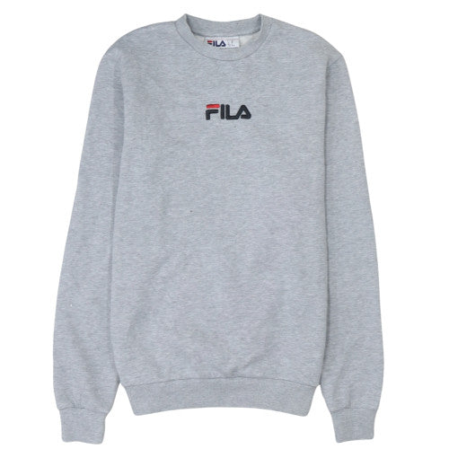 Fila Men's Grey Crew Neck Pullover Sweatshirt XS