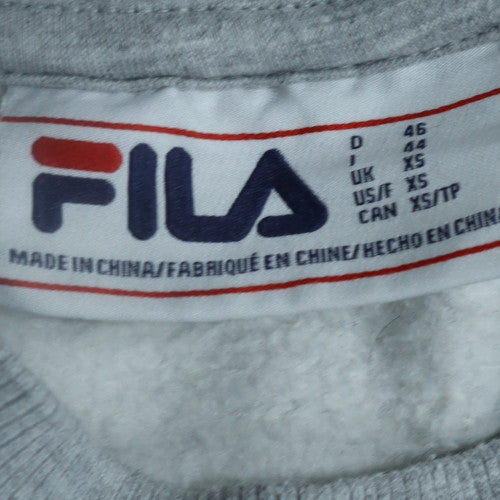 Fila Men's Grey Crew Neck Pullover Sweatshirt XS