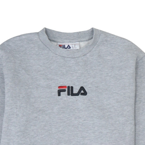 Fila Men's Grey Crew Neck Pullover Sweatshirt XS