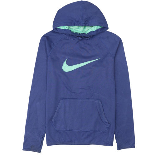 Nike Womens Blue Dri-Fit Pullover Hoodie Size S Polyester