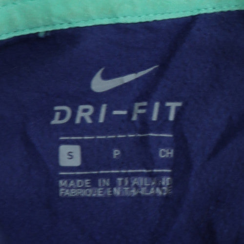 Nike Womens Blue Dri-Fit Pullover Hoodie Size S Polyester