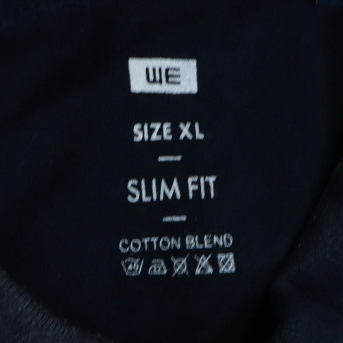 WE Men’s Multicoloured Slim Fit Cotton Blend Polo Shirt XL