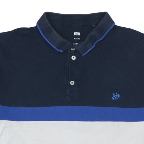 WE Men’s Multicoloured Slim Fit Cotton Blend Polo Shirt XL