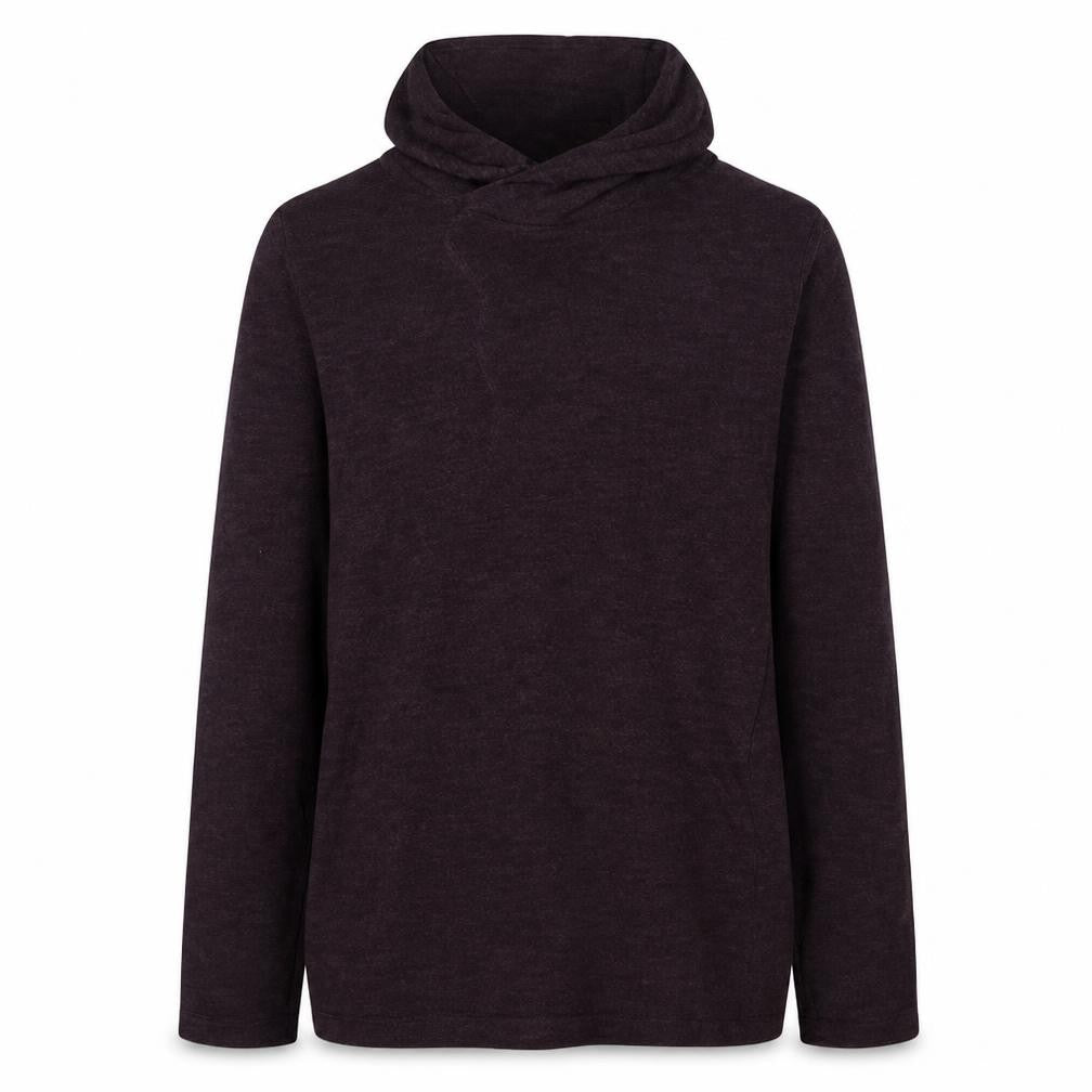 Front view of Ralph Lauren Men's Brown Fleece Pullover Hoodie, size M