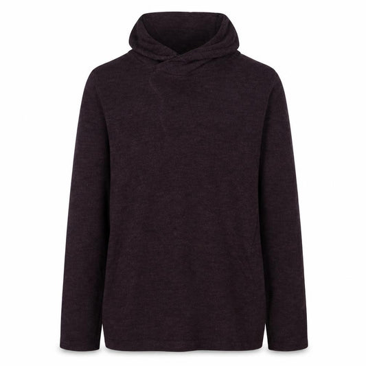 Front view of Ralph Lauren Men's Brown Fleece Pullover Hoodie, size M