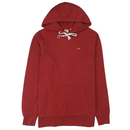 Levi's Men's Red Pullover Hoodie L Regular Fit Cotton Sweatshirt