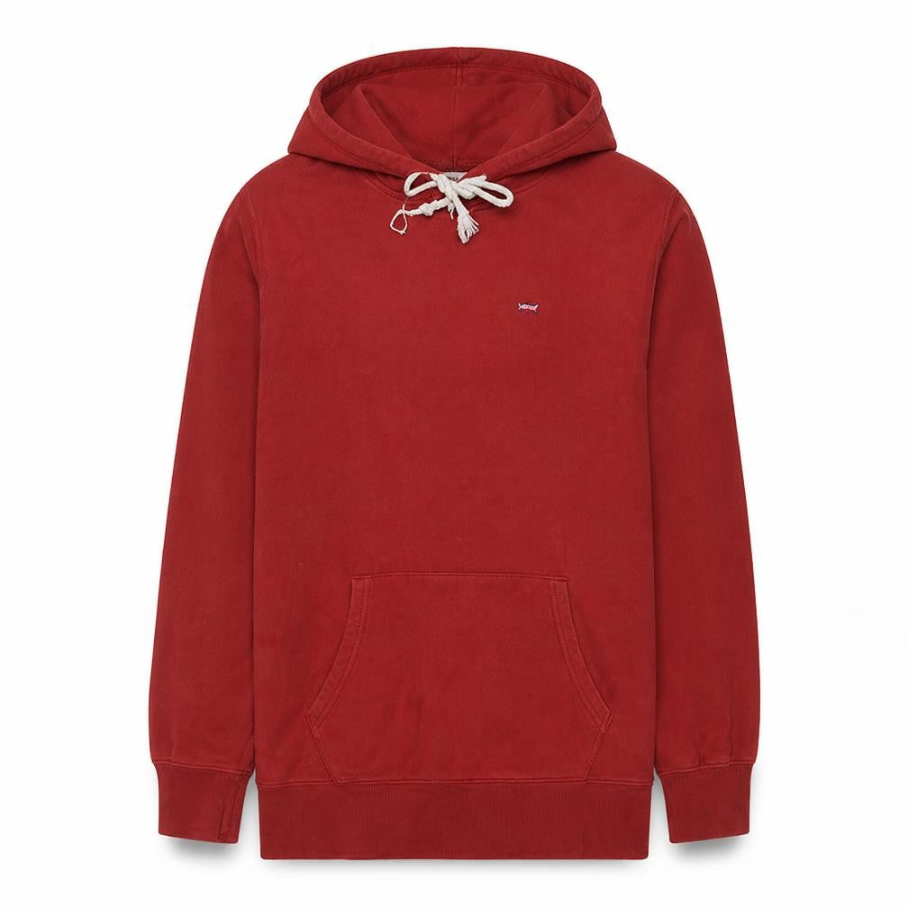 Front view of Levi's Men's Red Pullover Hoodie L Regular Fit Cotton Sweatshirt