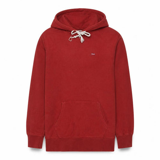 Front view of Levi's Men's Red Pullover Hoodie L Regular Fit Cotton Sweatshirt