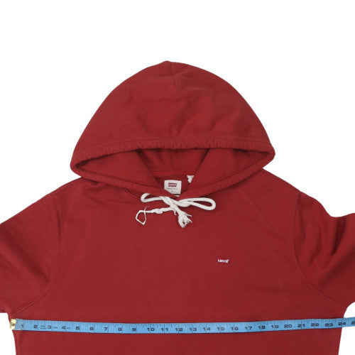 Levi's Men's Red Pullover Hoodie L Regular Fit Cotton Sweatshirt