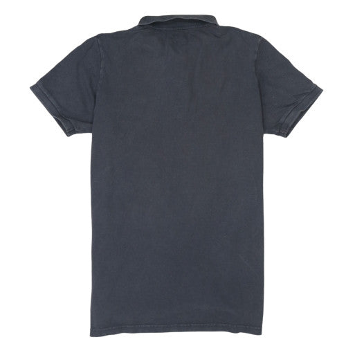 Superdry Mens Black Cotton Polo Shirt Size M Classic Fit