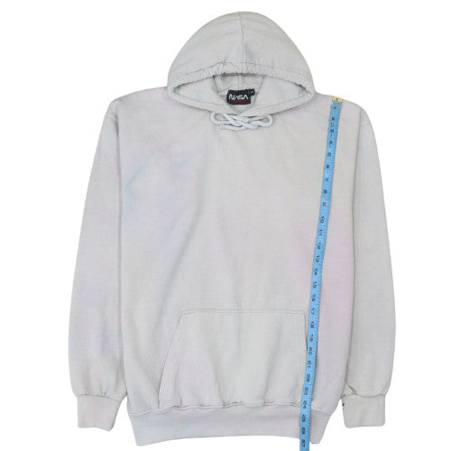 boohooMAN NASA Men's White Pullover Hoodie Size S Graphic Sweatshirt