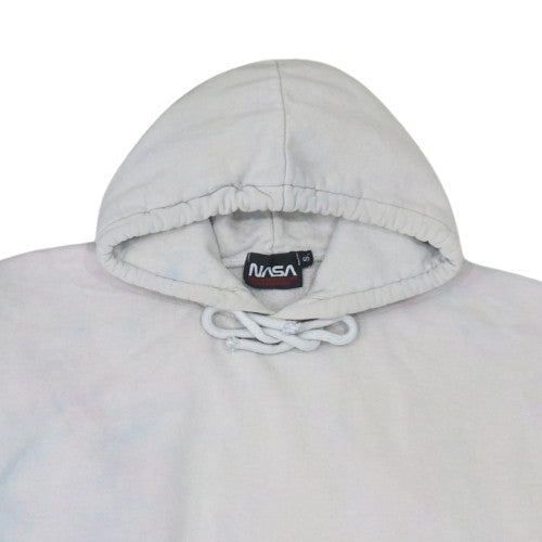 boohooMAN NASA Men's White Pullover Hoodie Size S Graphic Sweatshirt